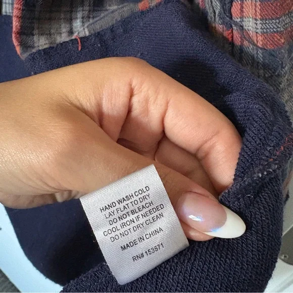 Oli & Hali Hooded Flannel Hooded Shacket Shirt dress size small - Picture 7 of 11